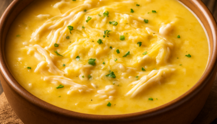 Creme de Mandioquinha com Frango e Queijo