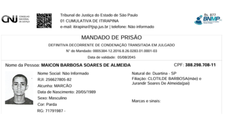 Publicação no Diário Oficial confirma prisão de Marcão por dupla tentativa de homicídio em Itirapina