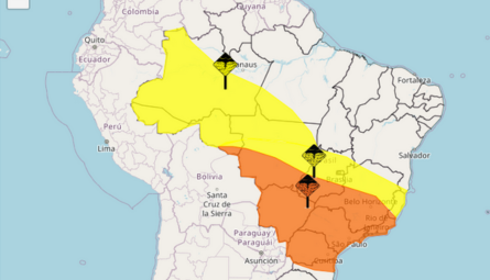 Inmet emite alerta laranja para tempestades severas em 10 estados e frente fria avança pelo país