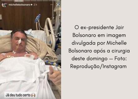 Bolsonaro permanece na UTI após cirurgia abdominal