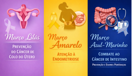 Março reforça a importância da prevenção: campanhas alertam para câncer de colo do útero, endometriose e câncer de intestino