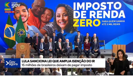 Presidente sanciona lei de isenção do IR para salários de até R$ 5 mil